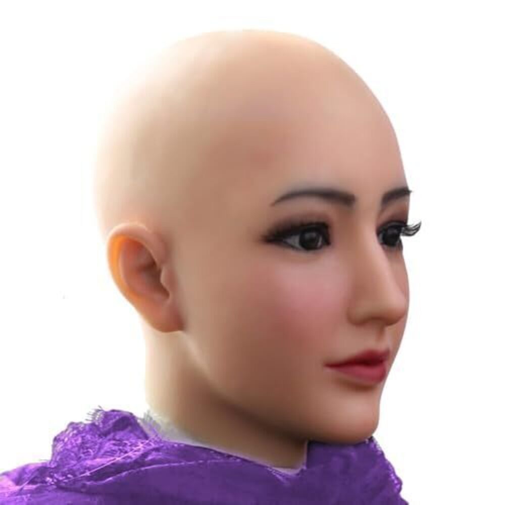 6014 Silicone Head Mask Face for Crossdresser Transgender Halloween Cosplay